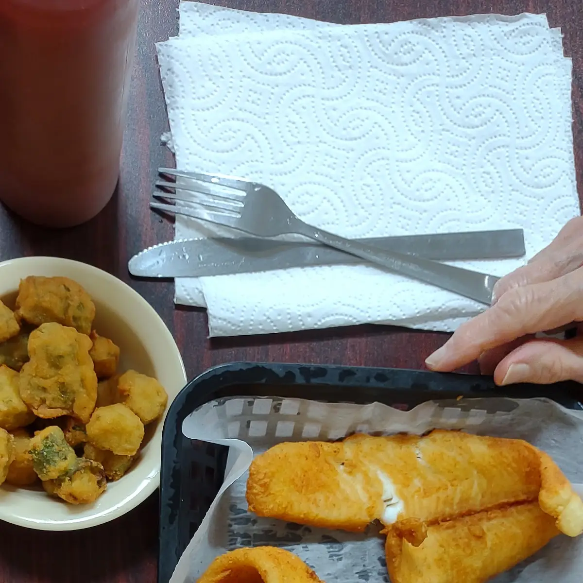 Flounder and Mac & Cheese