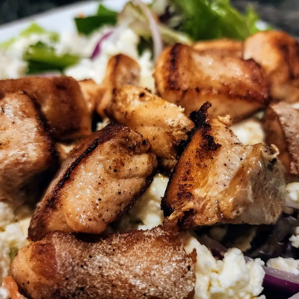 Grilled Salmon on Salad