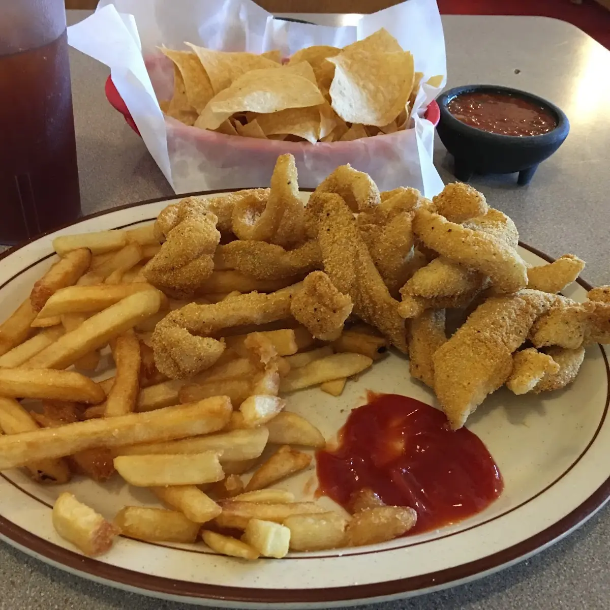 Catfish Nuggets French Fries