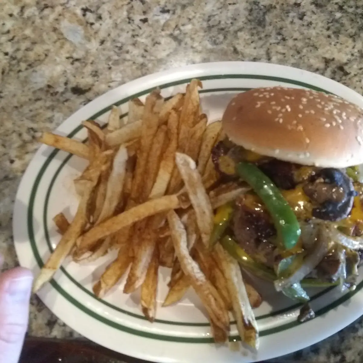BBQ Brisket Burger with Bacon Cheeseburger