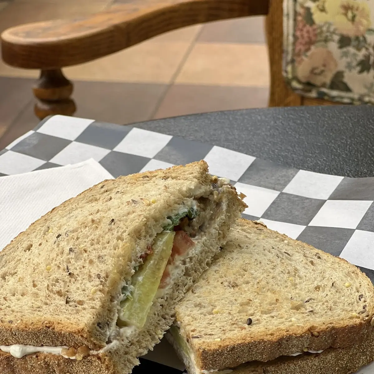 Homemade Hummus Sandwich