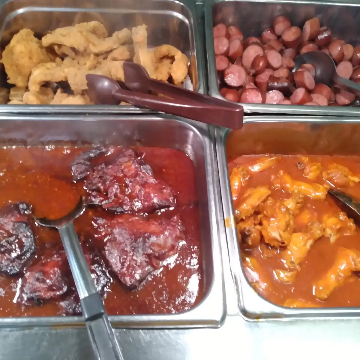 BBQ Pork Chops Kielbasa Hottt Wings