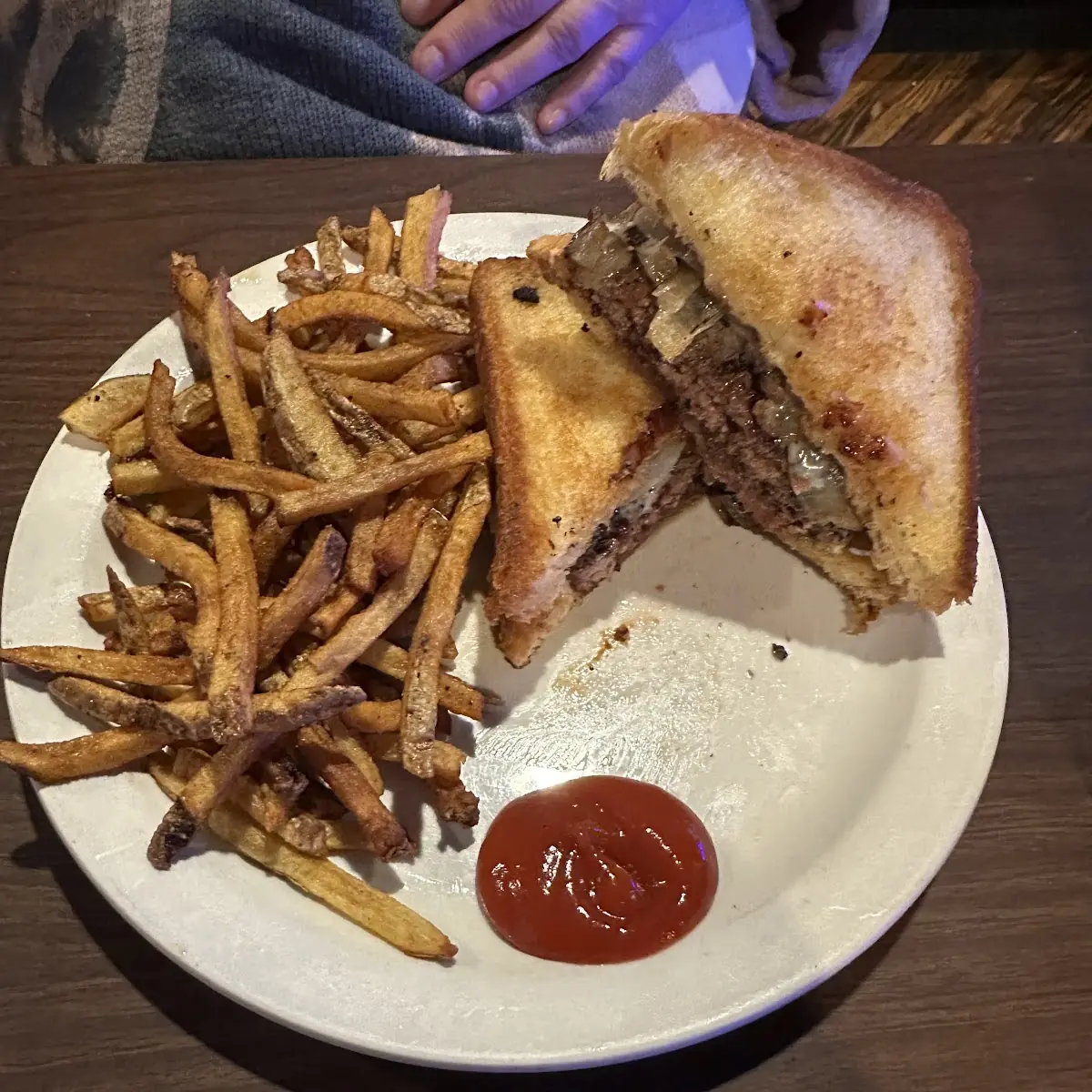 Patty Melt with Hand Cut Fries