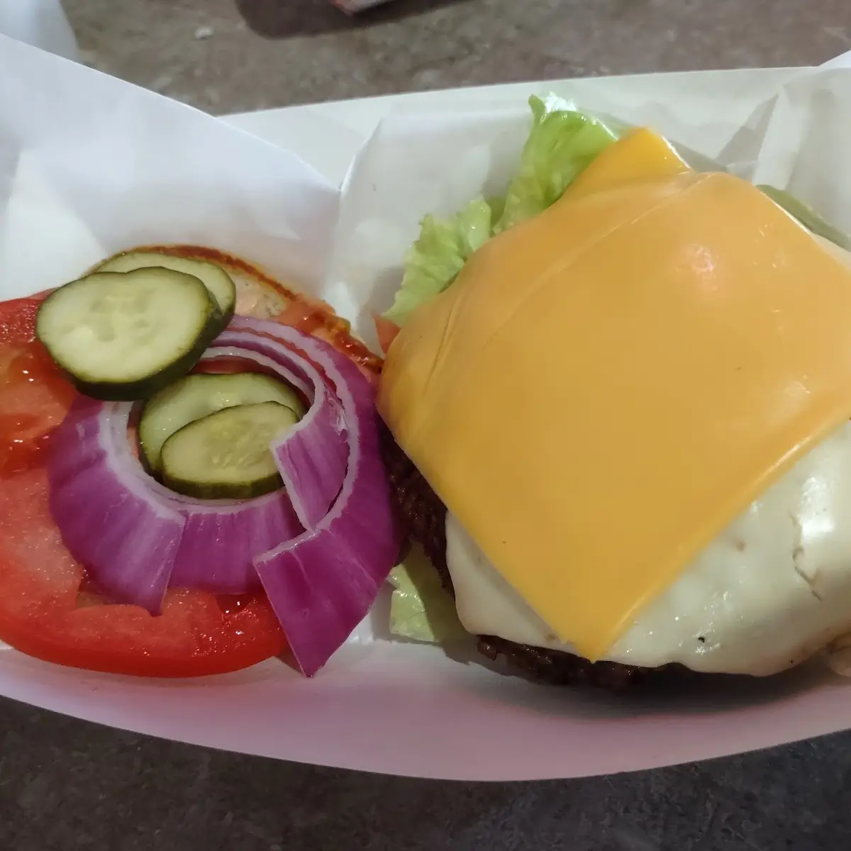Cheese Burger with Cheddar and Paper Jack