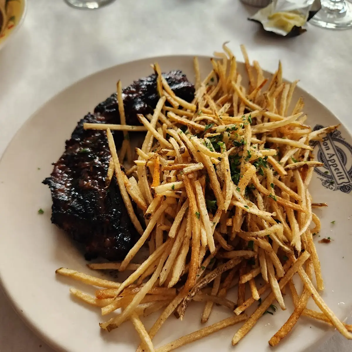 Steak Frites with Parsely Butter & Pomme Frites