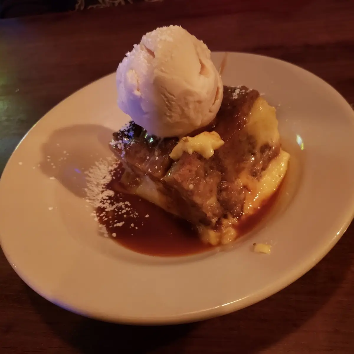 Warm Banana Bread Pudding