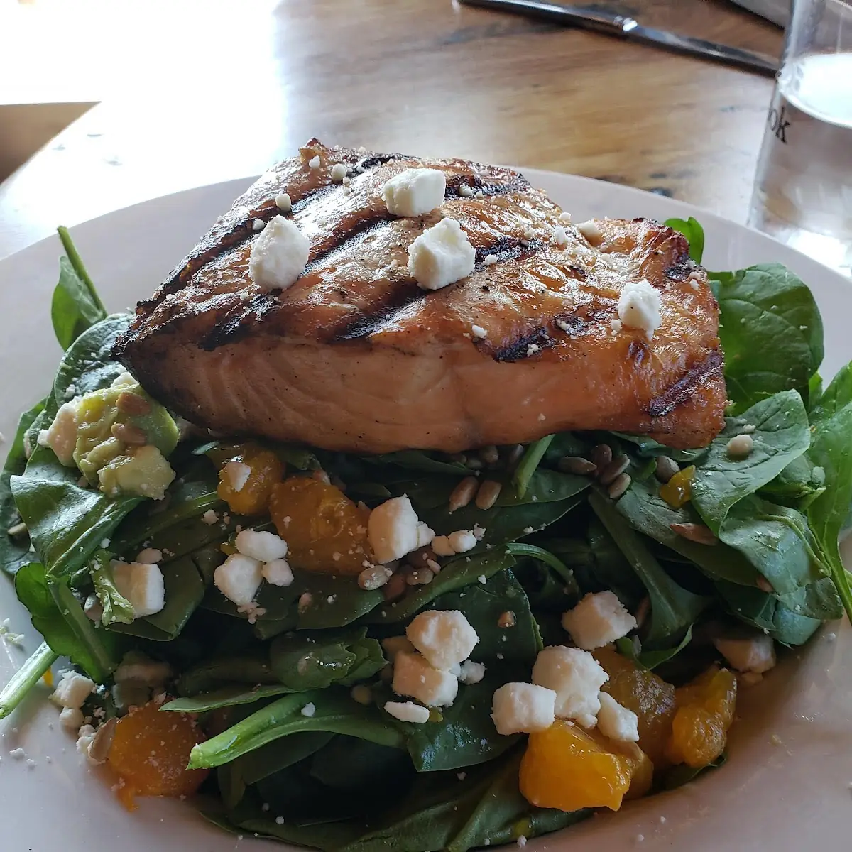 Spinach Salad with Salmon