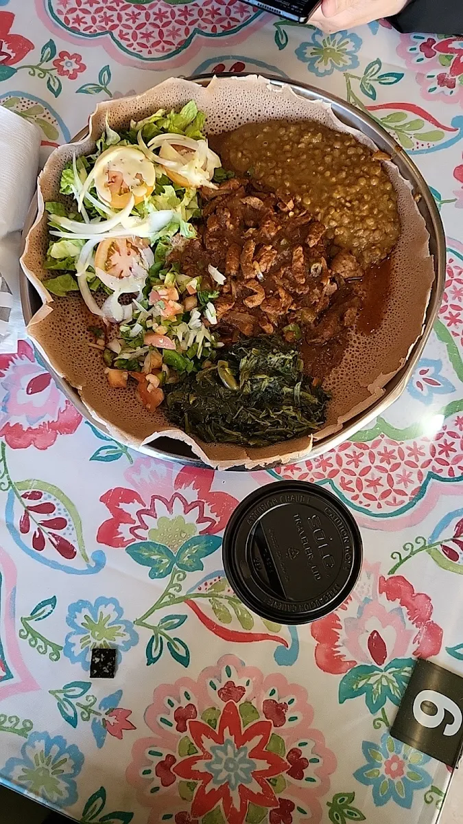 Injera Ethiopian Combination Dish