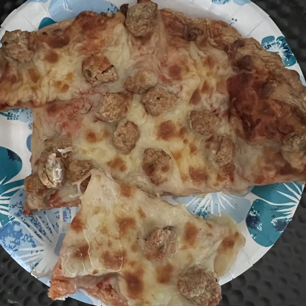 Gluten Free Cheese and Sausage Pizza
