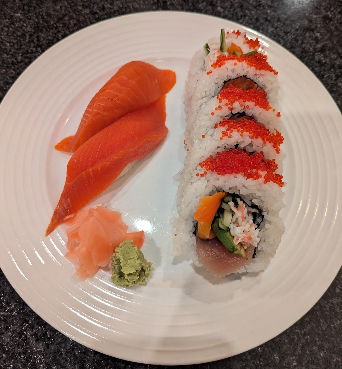 Sockeye Salmon Nigiri & Dragon Roll