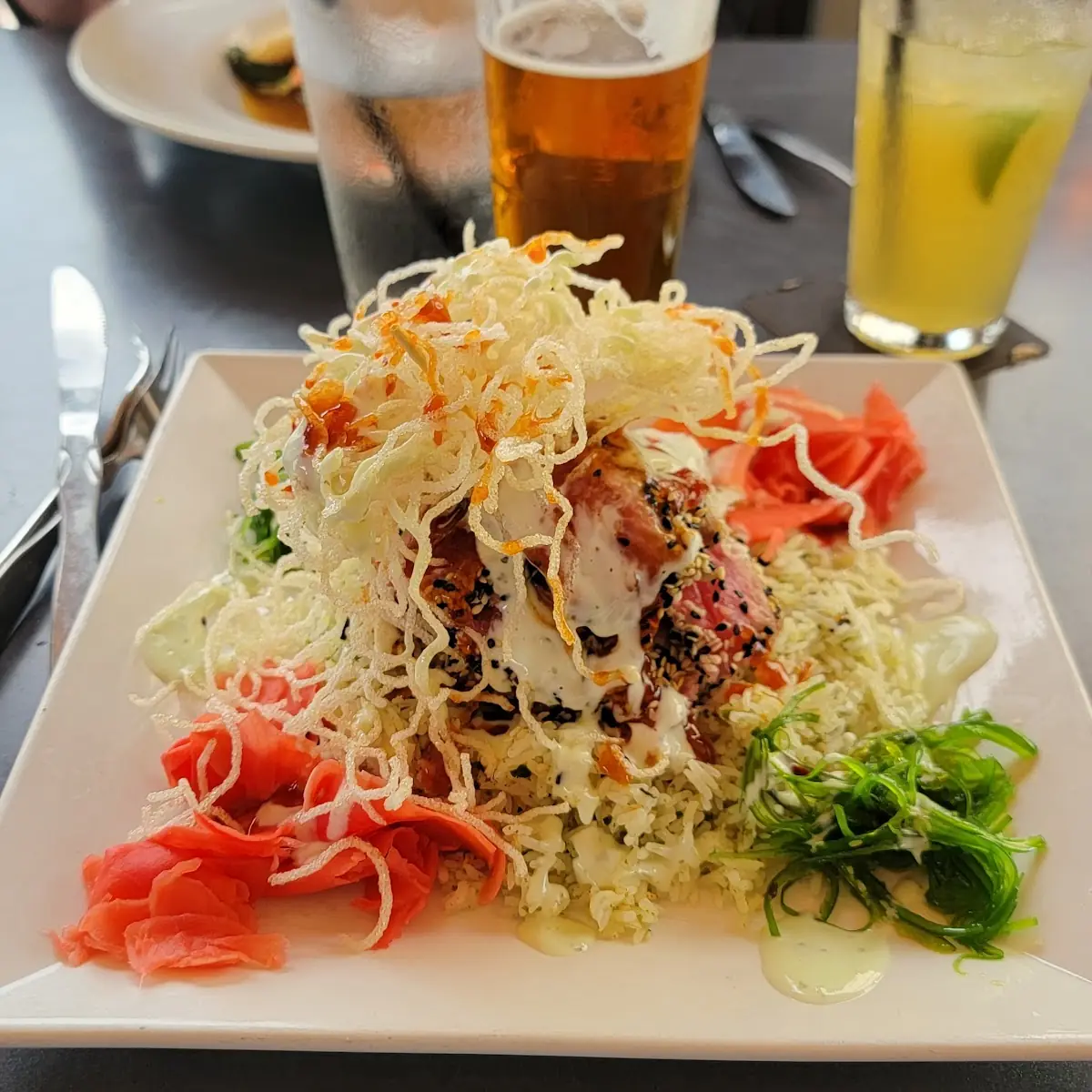 Ahi Tuna with Rice Noodles