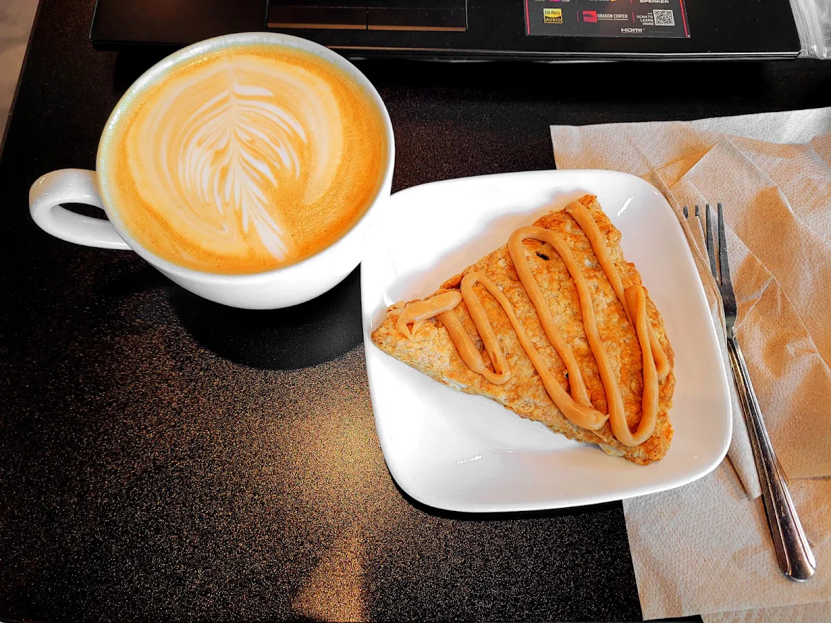Maple Leaf Latté and Scotcharoo Scone