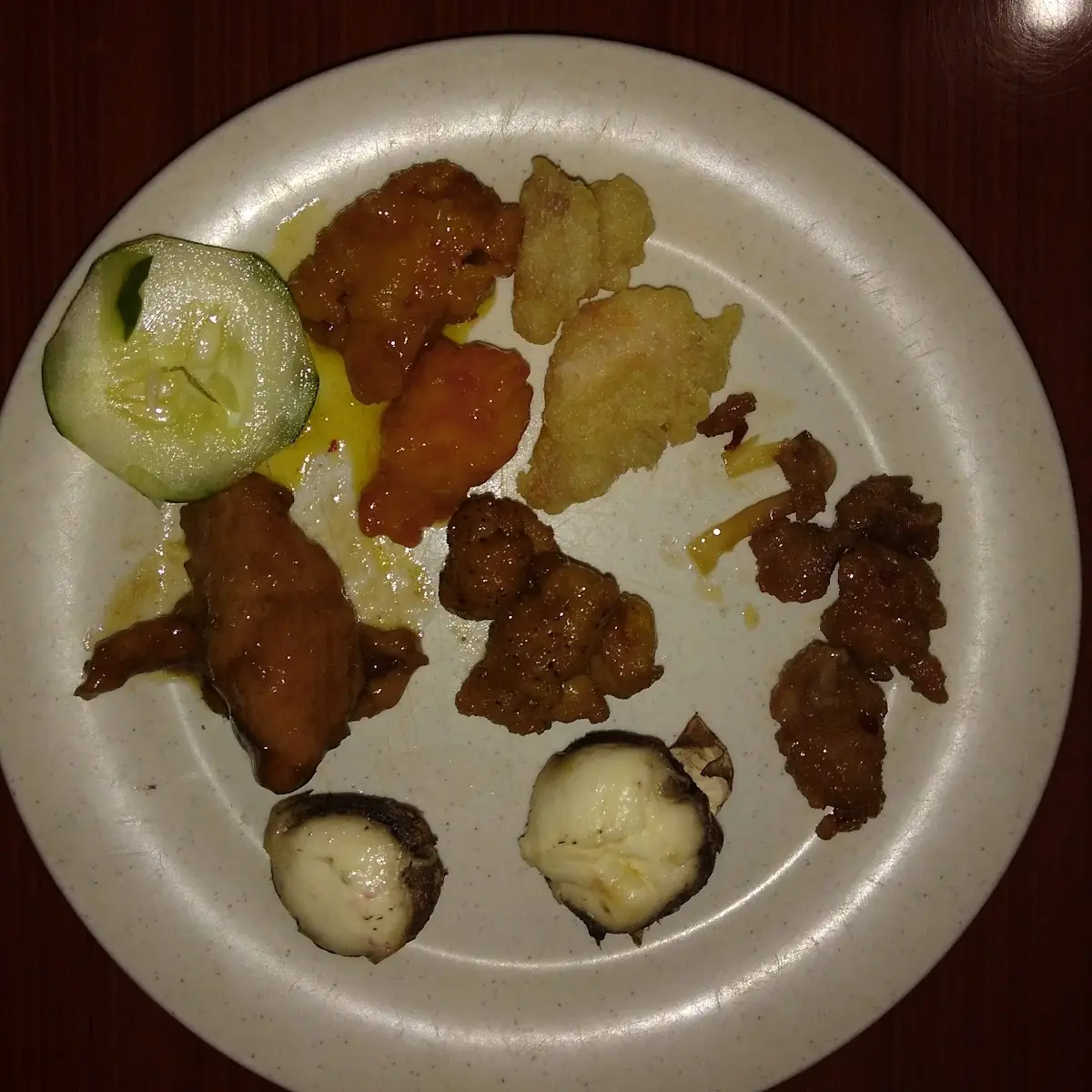 Various Chicken and Stuffed Mushrooms