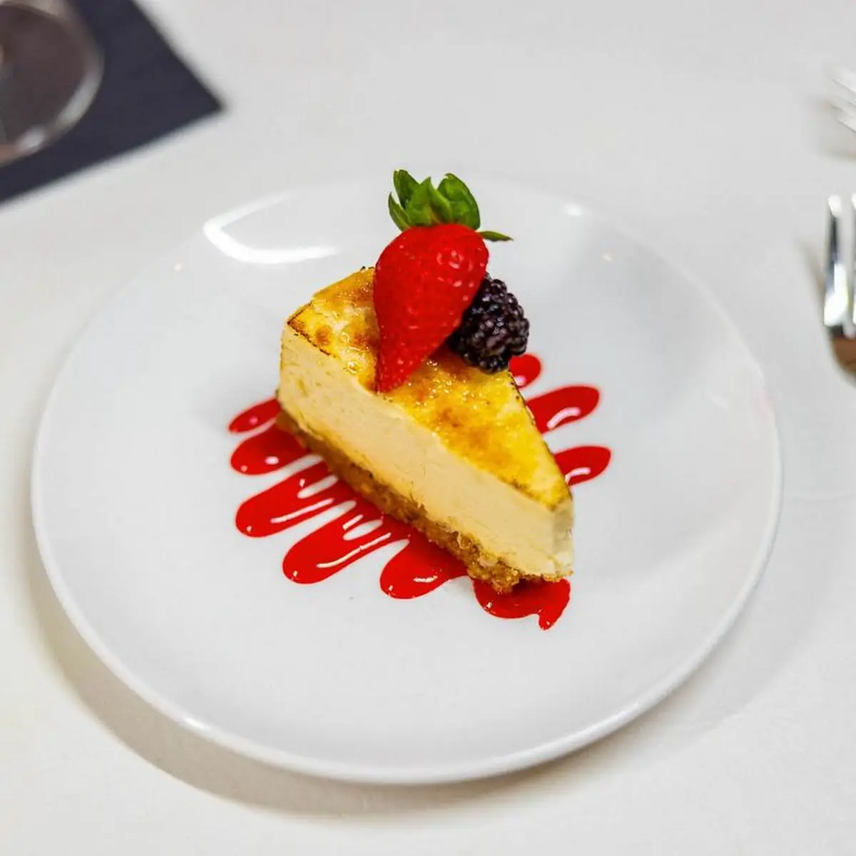 Mixed Berry Creme Brulé Cheese Cake