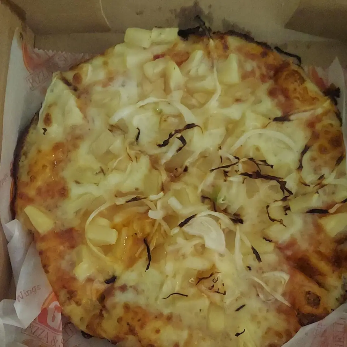 Cheese Pizza with Pineapple and Onion