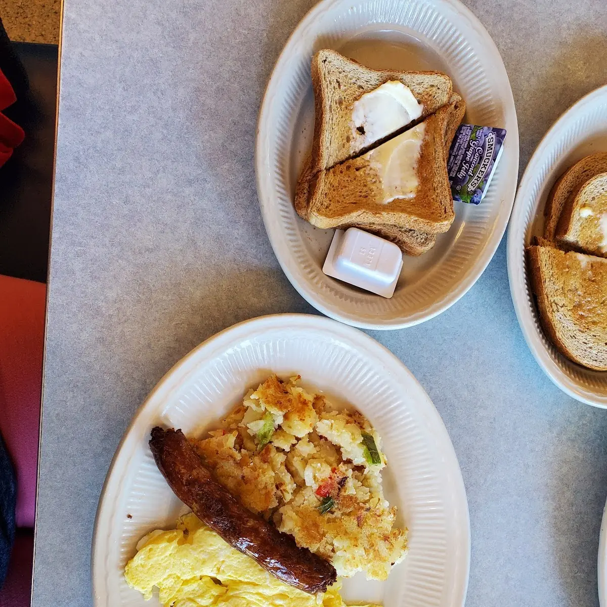 2 Scrambled Eggs Sausage Home Fries