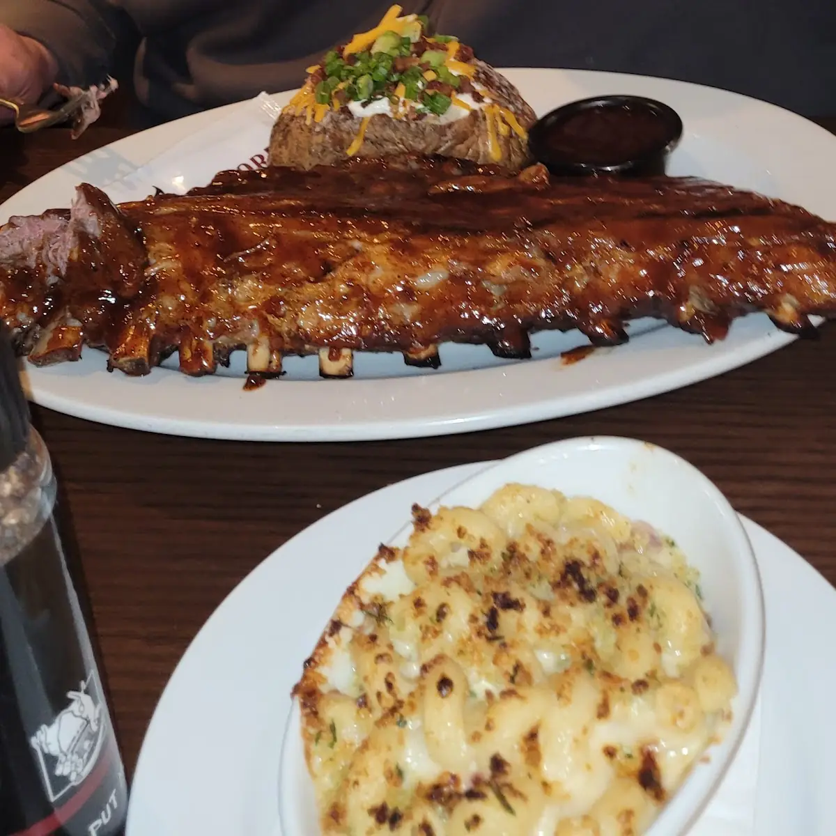 Full Rack Ribs Loaded Baked Potato Mac N Cheese