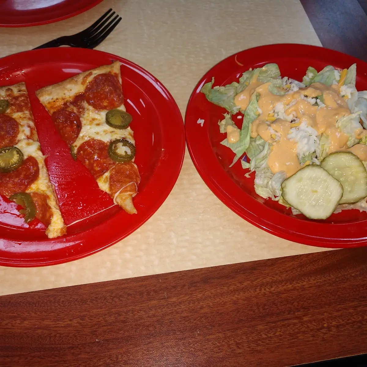 Salad Bar and Pizza