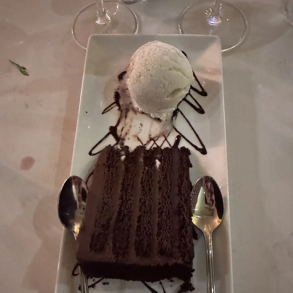 Chocolate Cake a La Mode