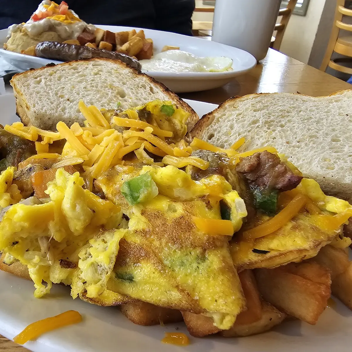 Eggs Potatoes and Cheddar Cheese