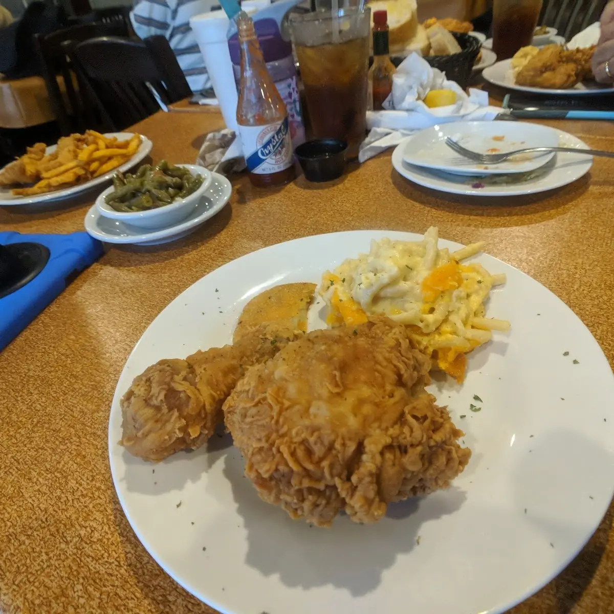 Fried Chicken Macaroni Salad Plate