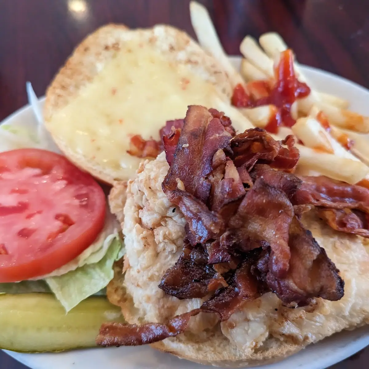Crispy Ranch Chicken Sandwich with Bacon Lettuce and Tomato