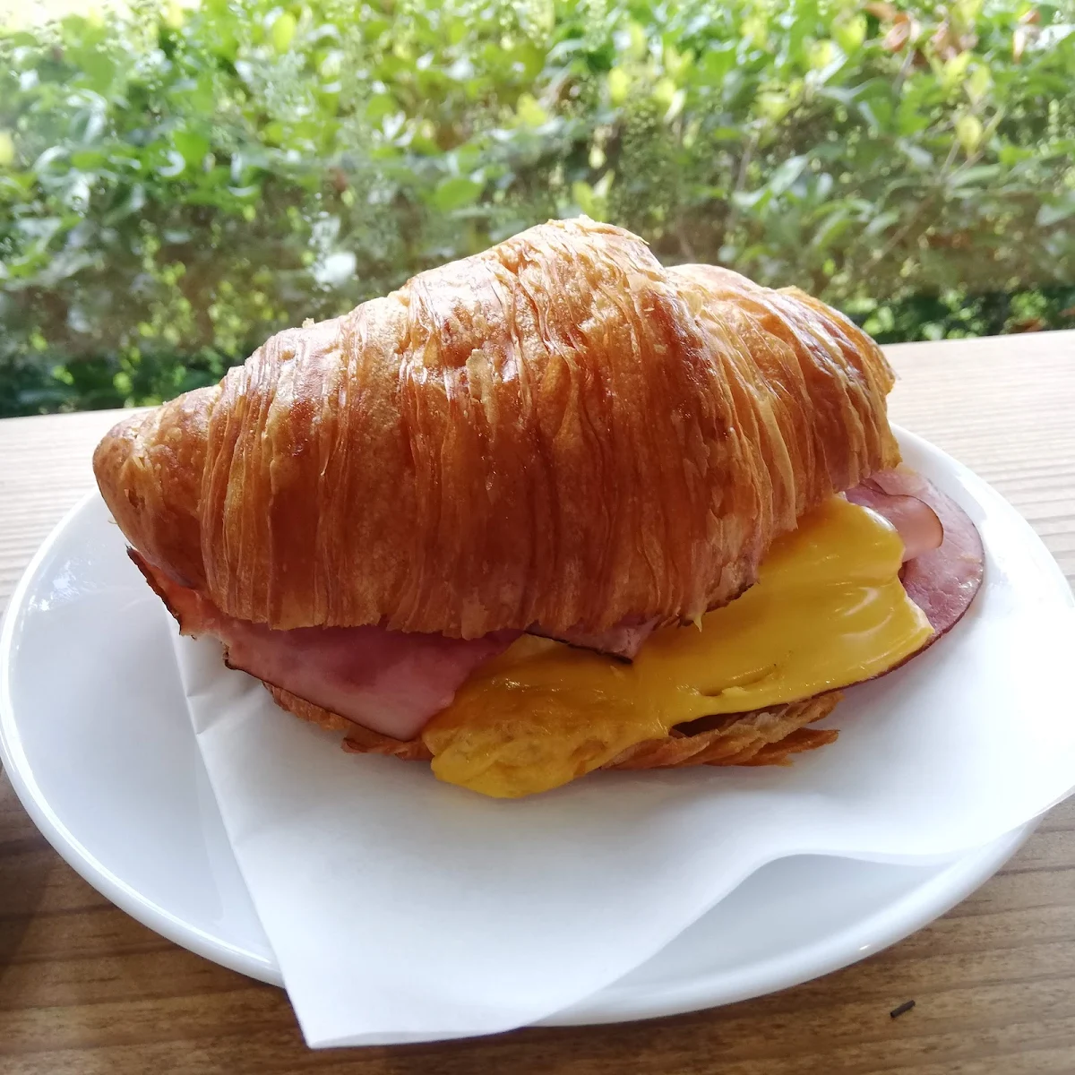 Ham and Cheese Croissant Sandwich