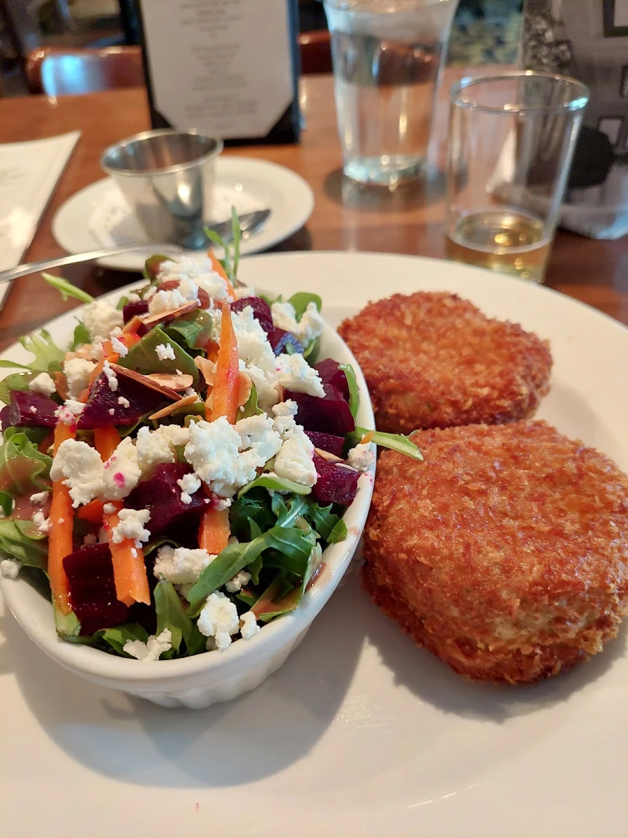 Fish Cakes and Beet Salad