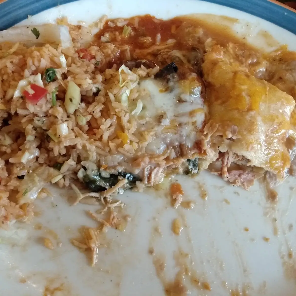 Lunch Combo Enchilada & Chile Relleno