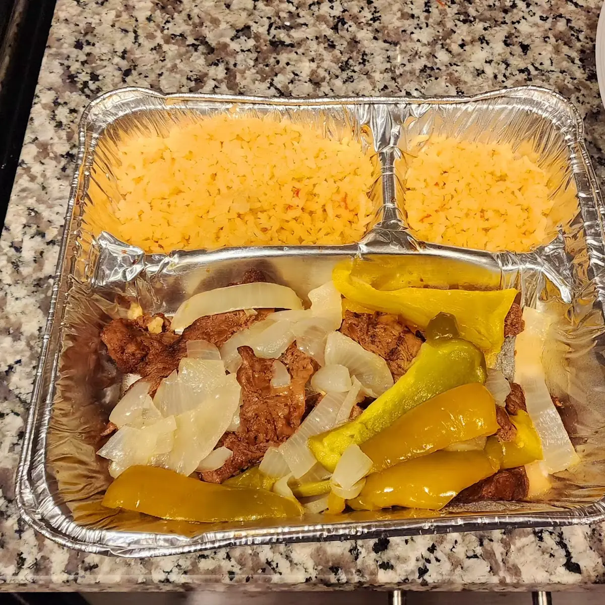 Steak Fajitas Veggies and Rice