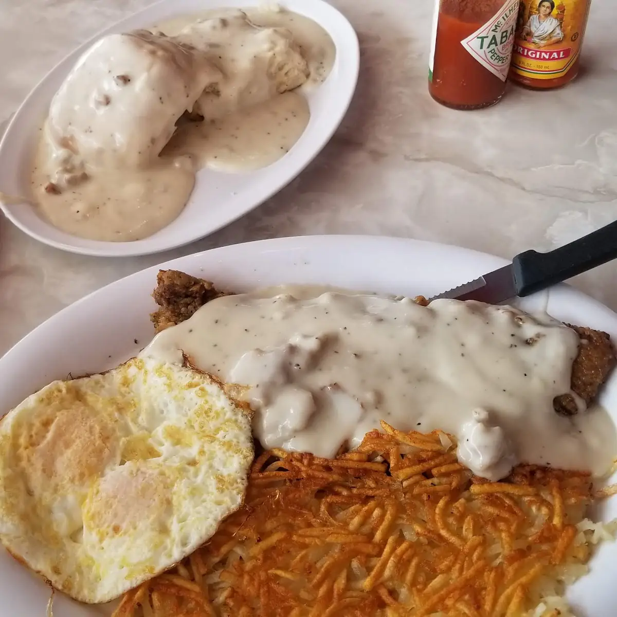 Country Fried Steak and Eggs