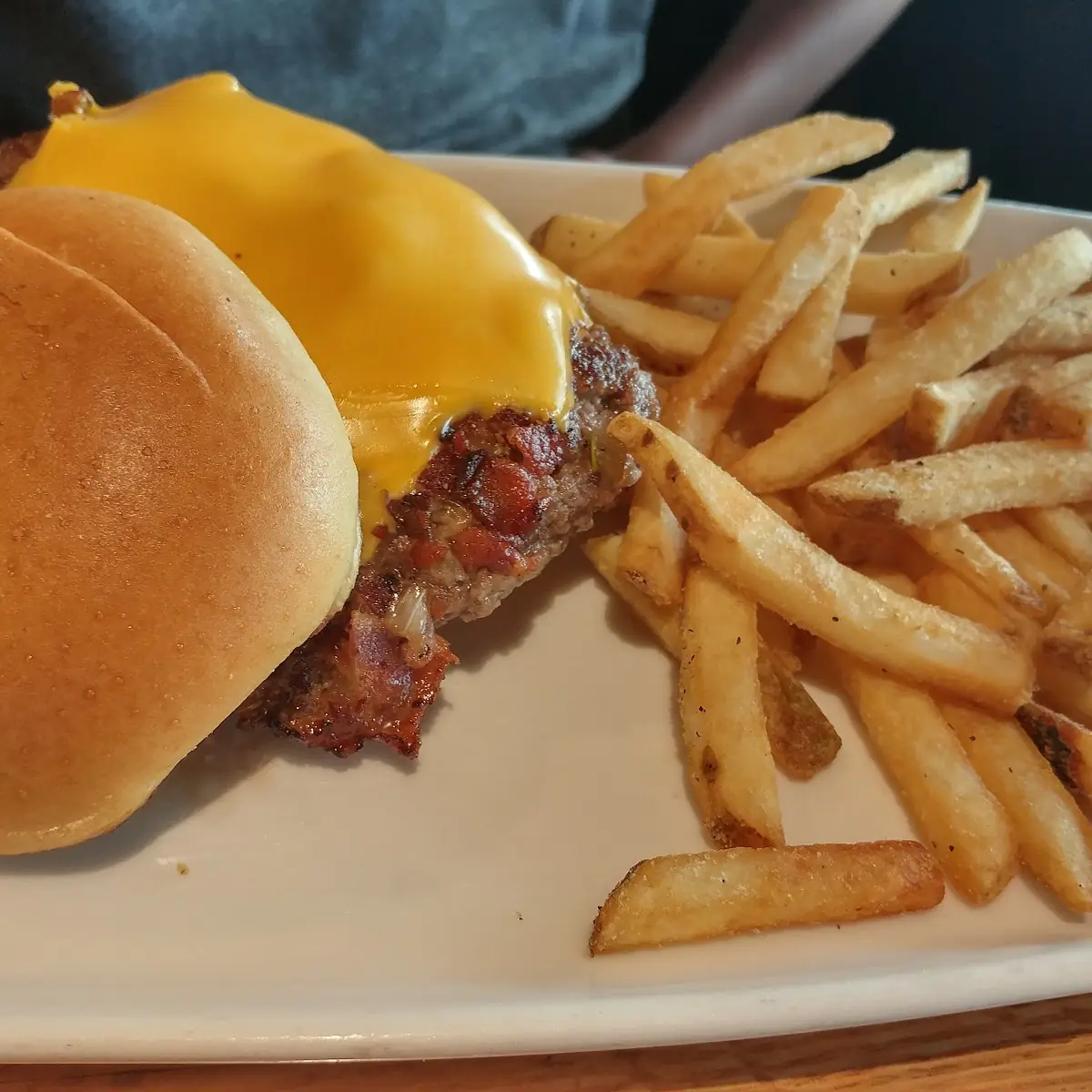 American Burger with Fries
