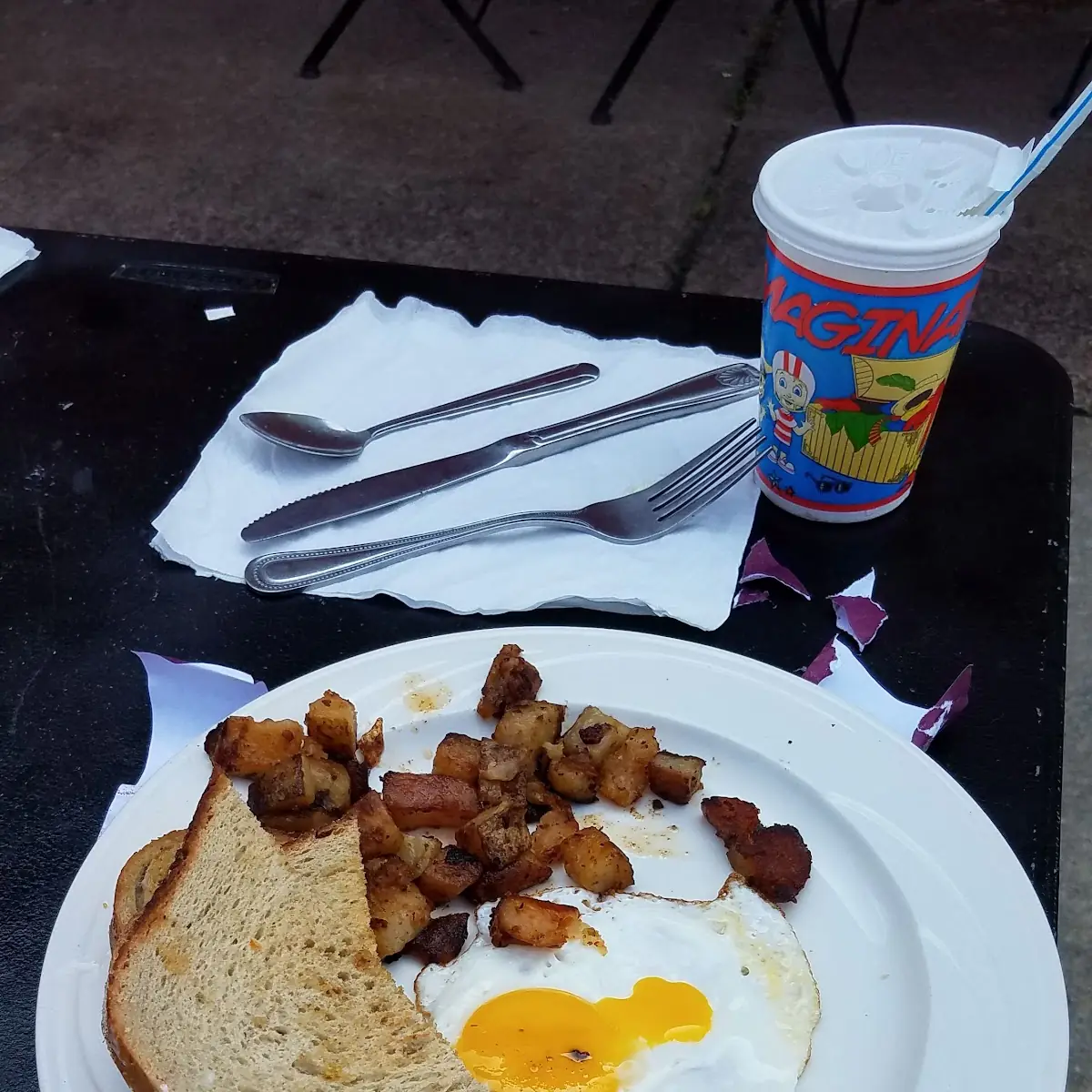 Egg & Toast with Home Fries