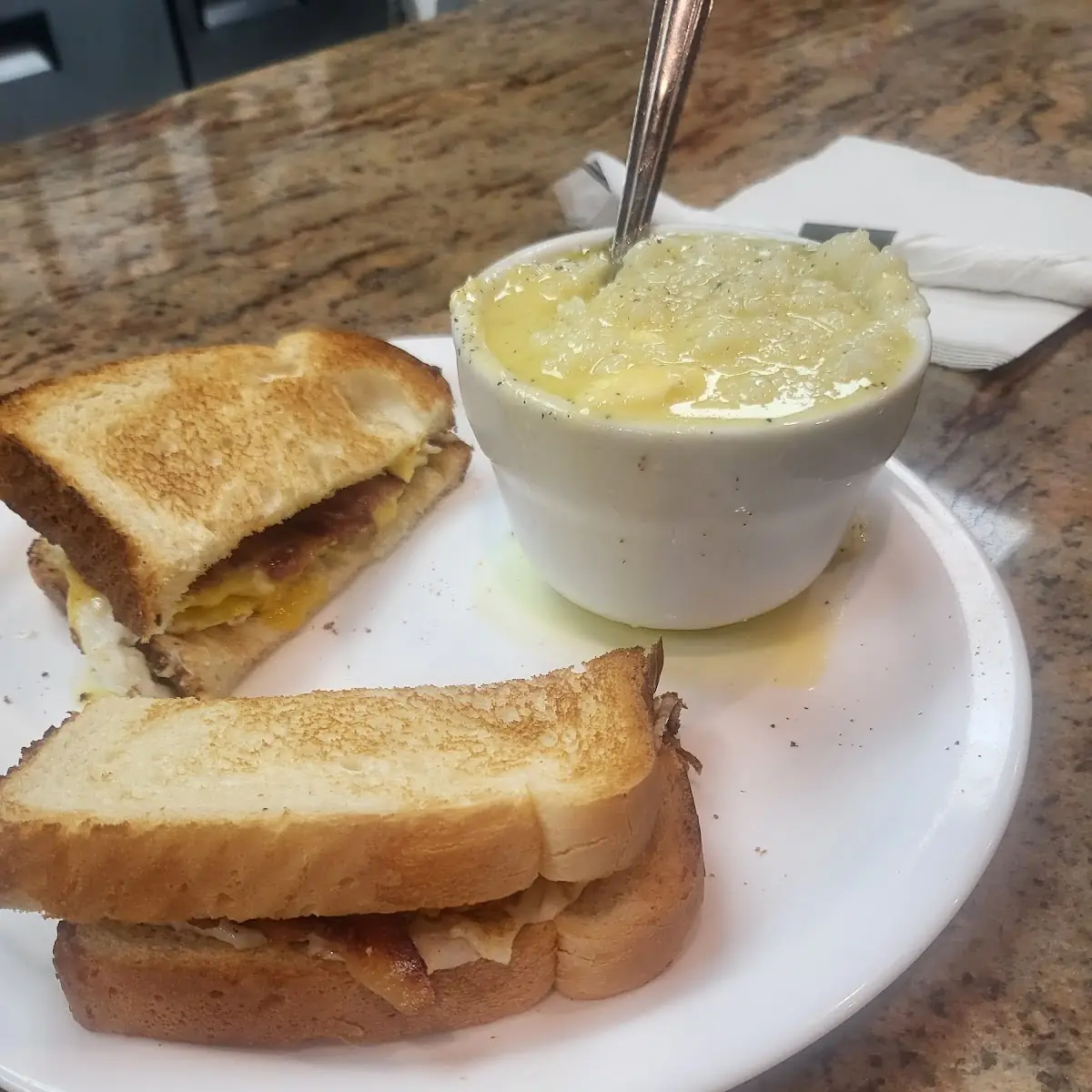 Bacon Egg and Cheese with Grits