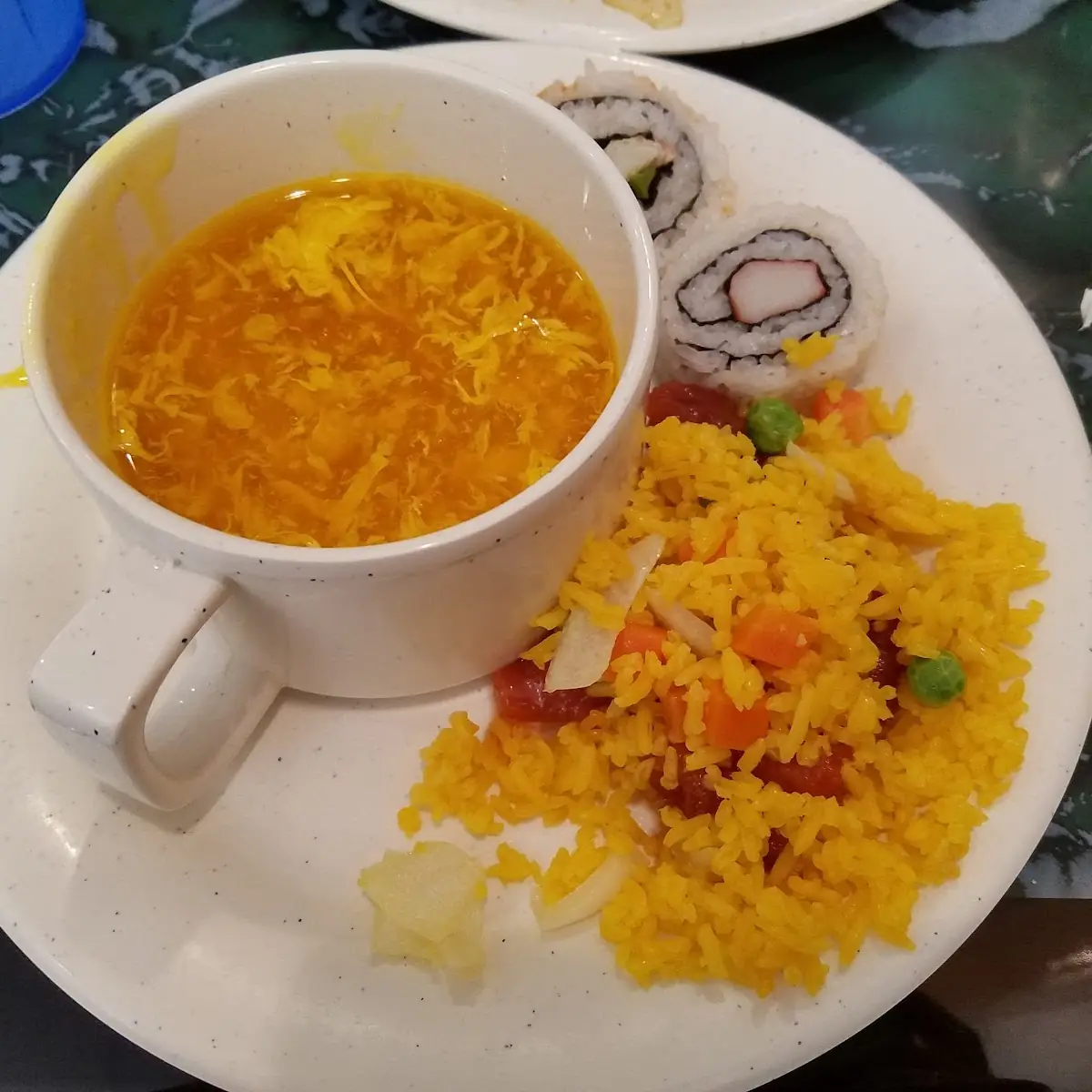 Egg Drop Soup Sushi Fried Rice
