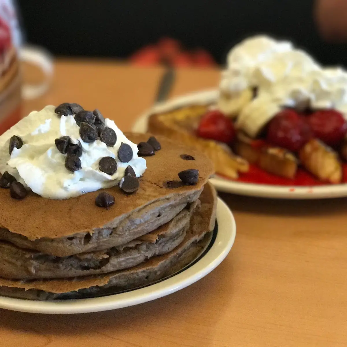 Chocolate Chocolate Chip Pancakes