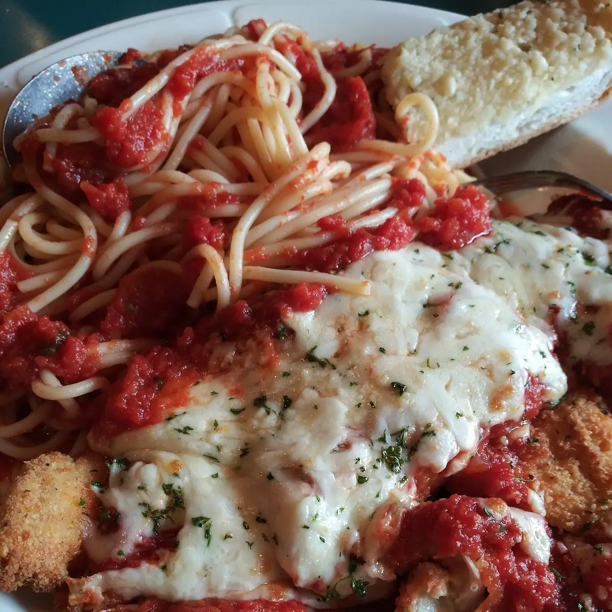 Veal Parmigiana with Spaghetti