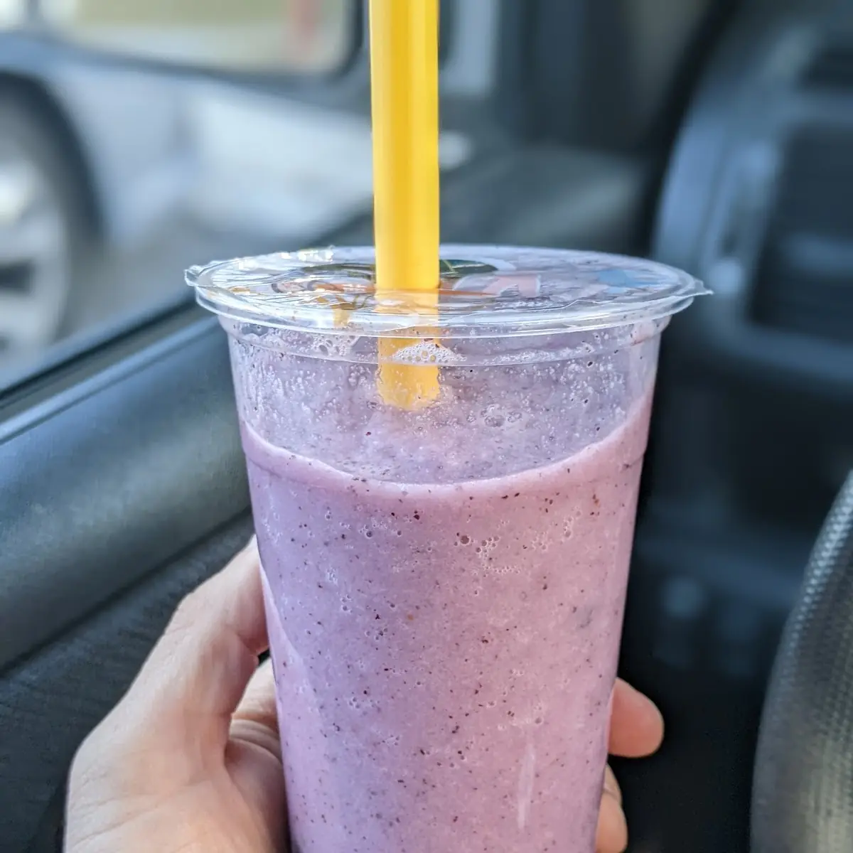 Blueberry Smoothie with Boba