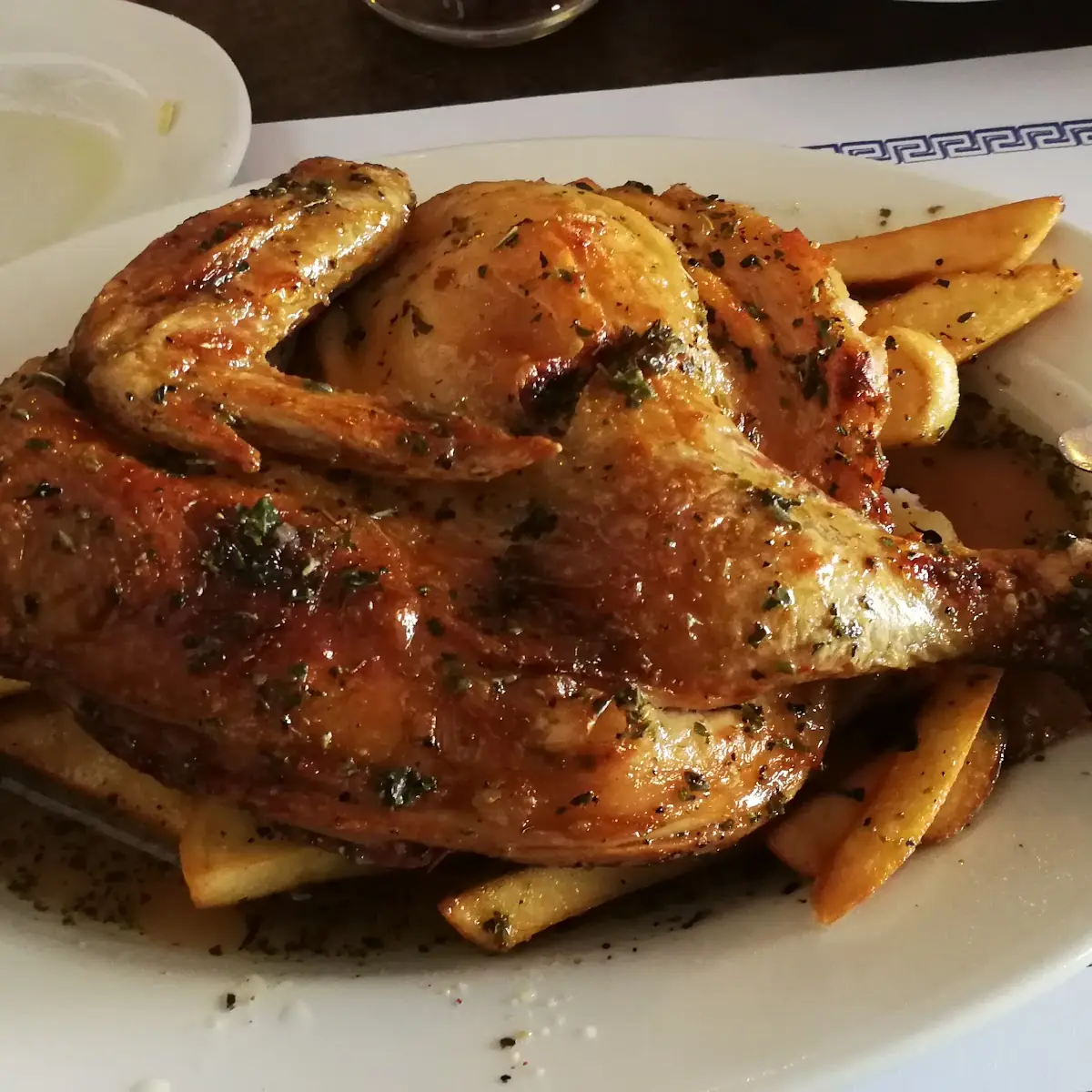 Roasted Chicken Half with Potato Wedges