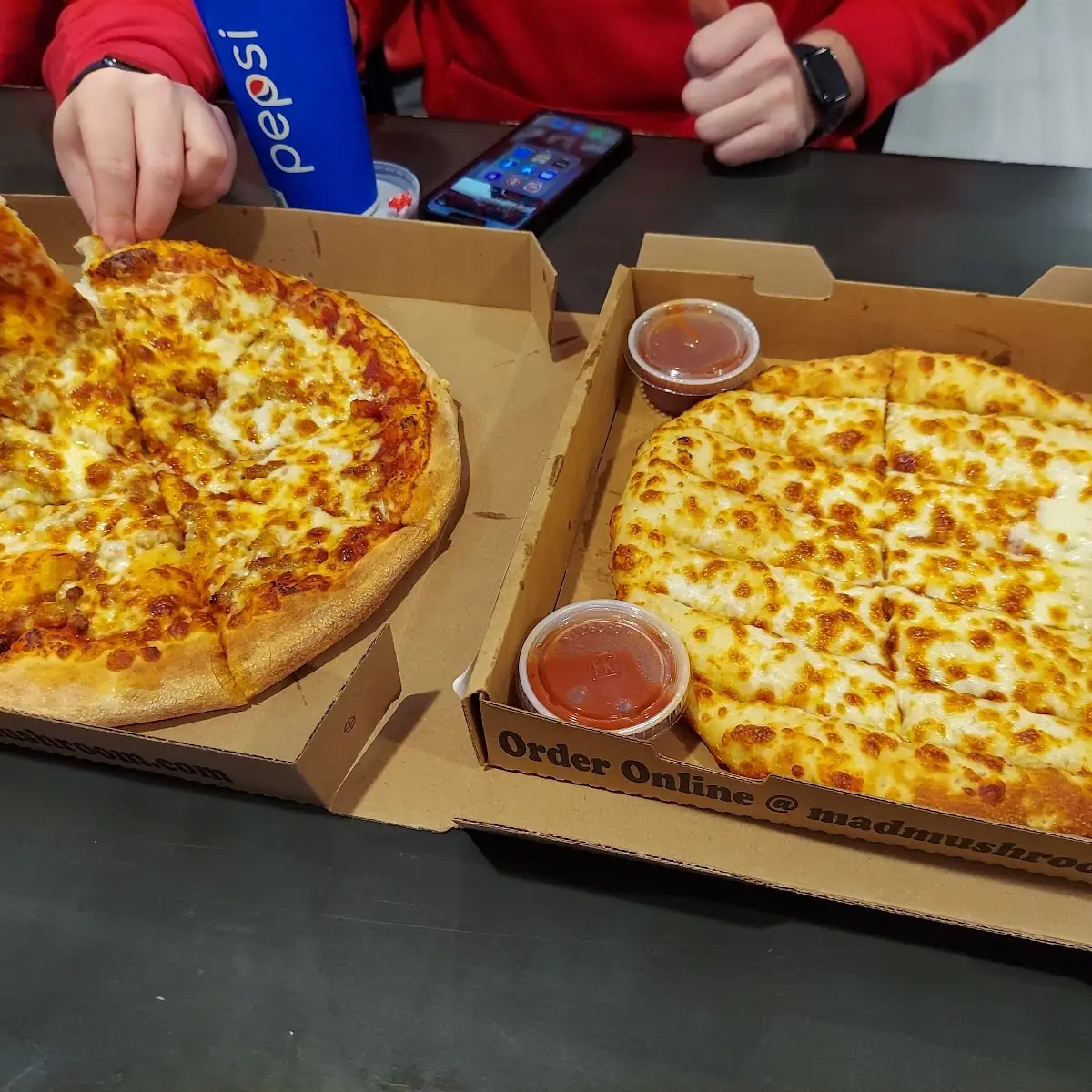 Large Cheesestix and Sausage Pizza