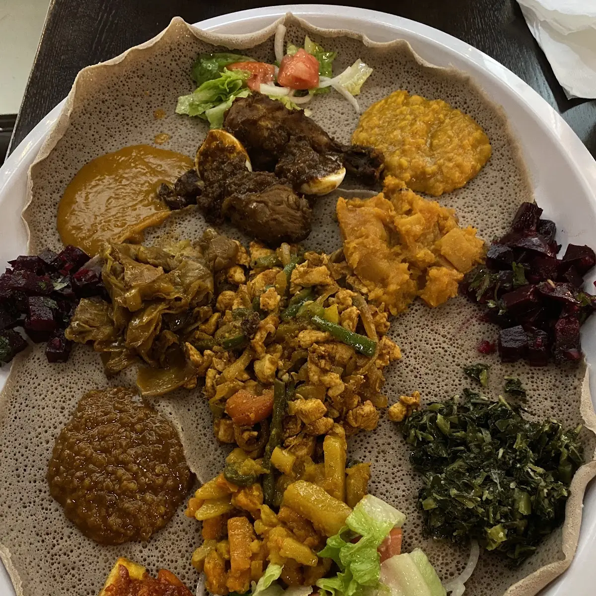 Meat Sampler 1 Doro Wot Alitcha and Beg TIBS