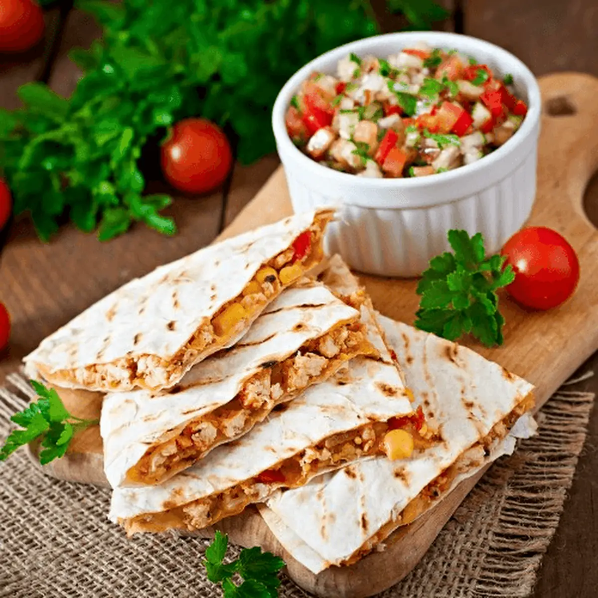 Chicken Bacon Ranch Quesadilla