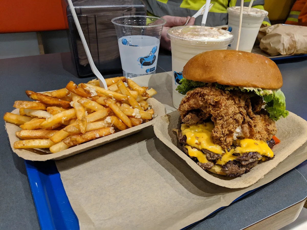 Double Cheeseburger with Chicken Patty