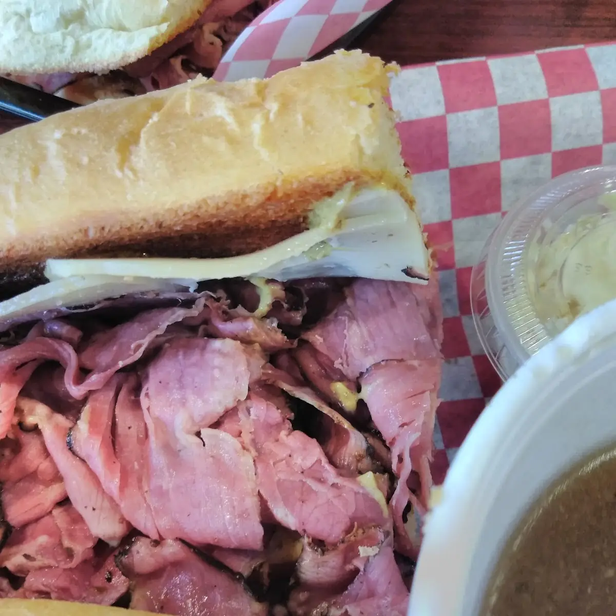 Pastrami and Cheese with Au Jus