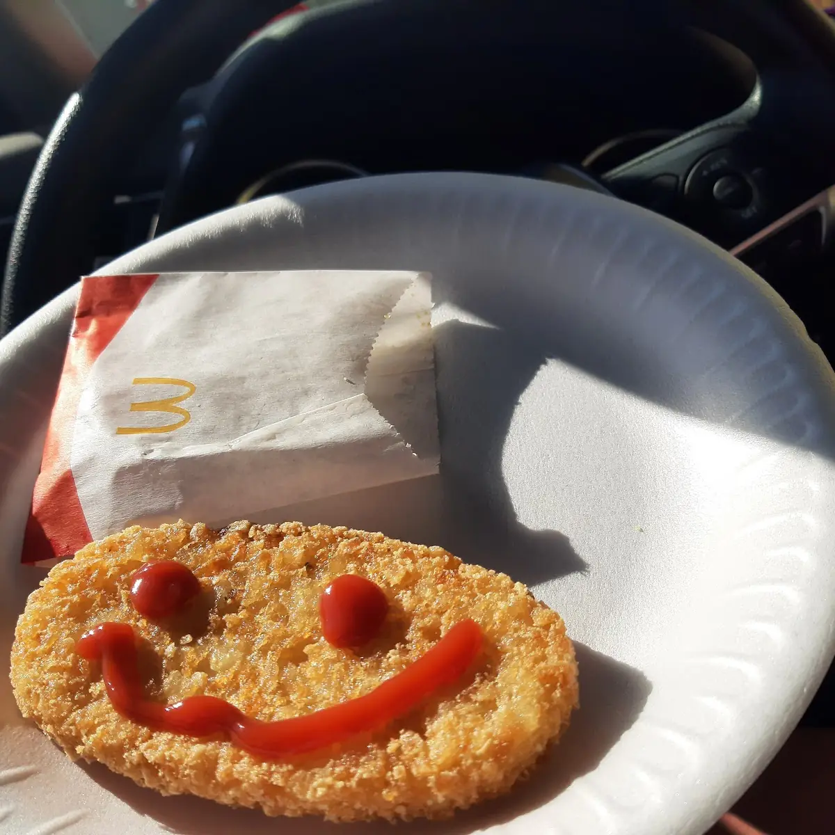 Hash Brown with Ketchup