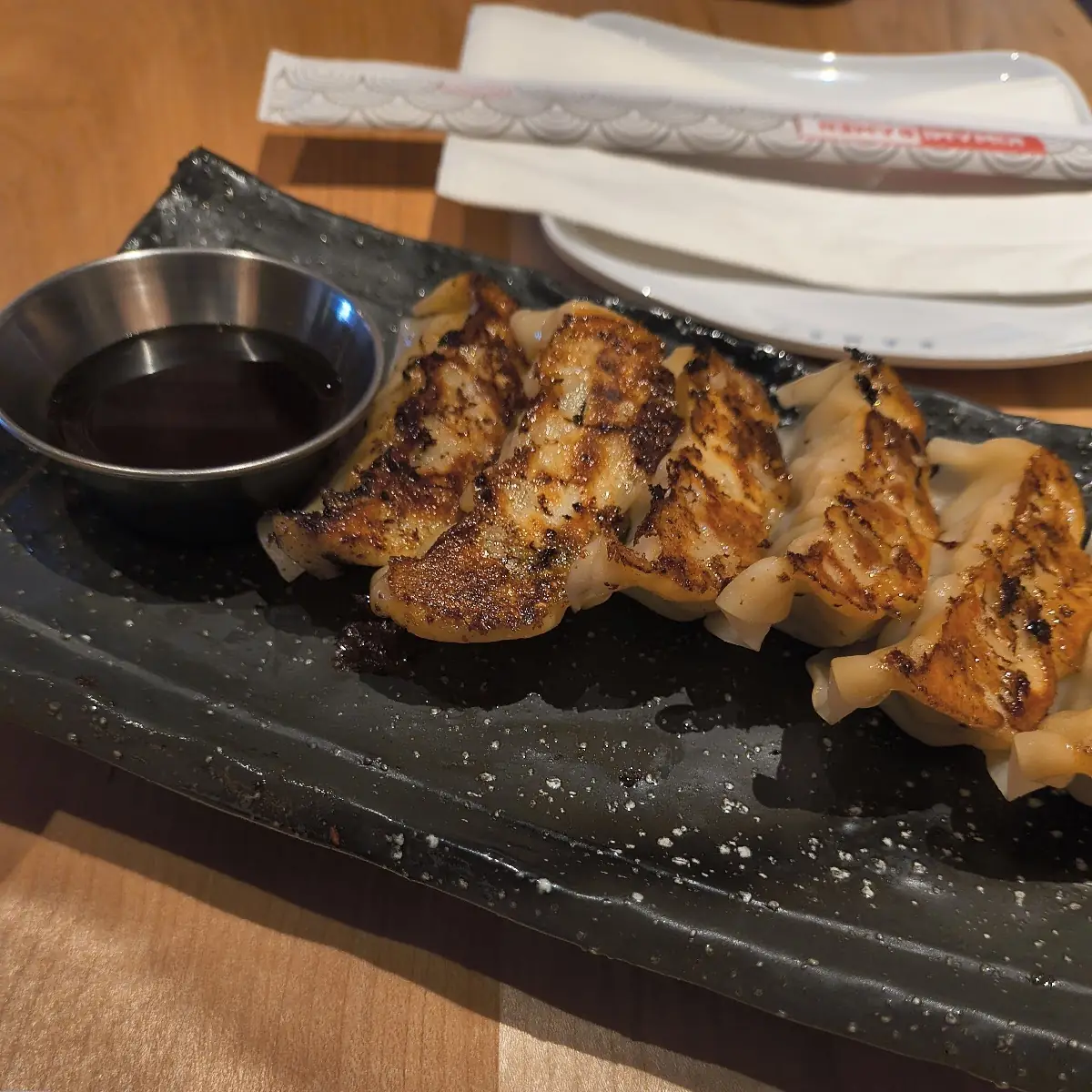 Pan Fried Gyoza with Dipping Sauce