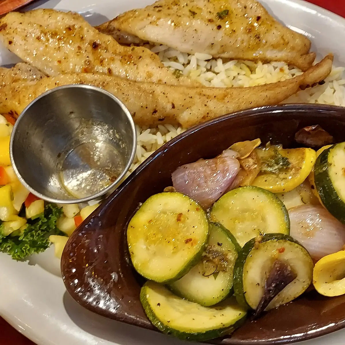 Grilled Fish and Vegetables