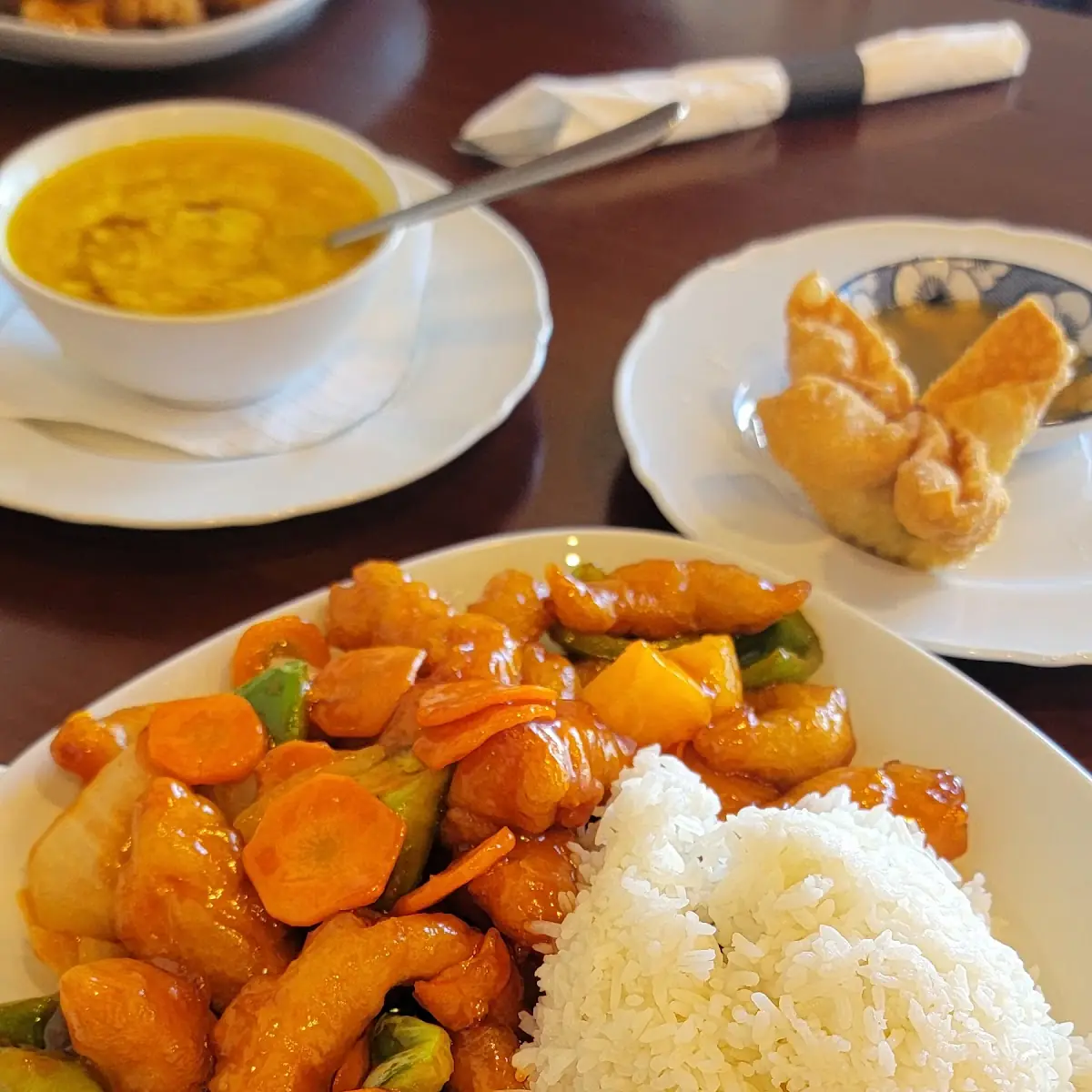 Egg Drop Soup Crab Rangoon