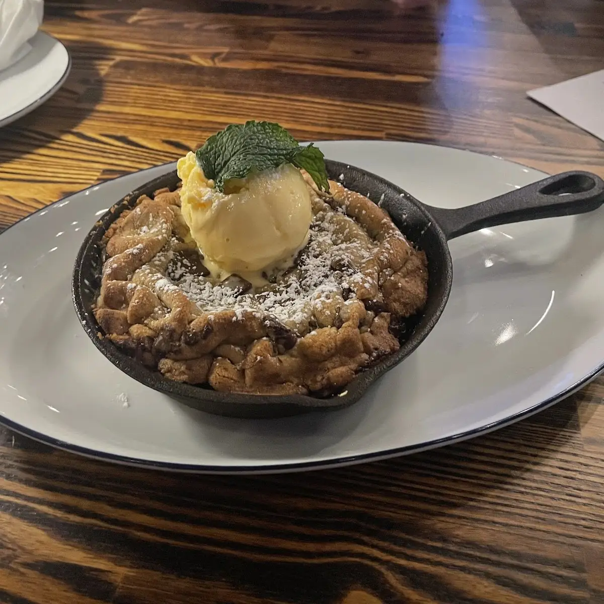 Warm Chocolate Chip Skillet Cookie