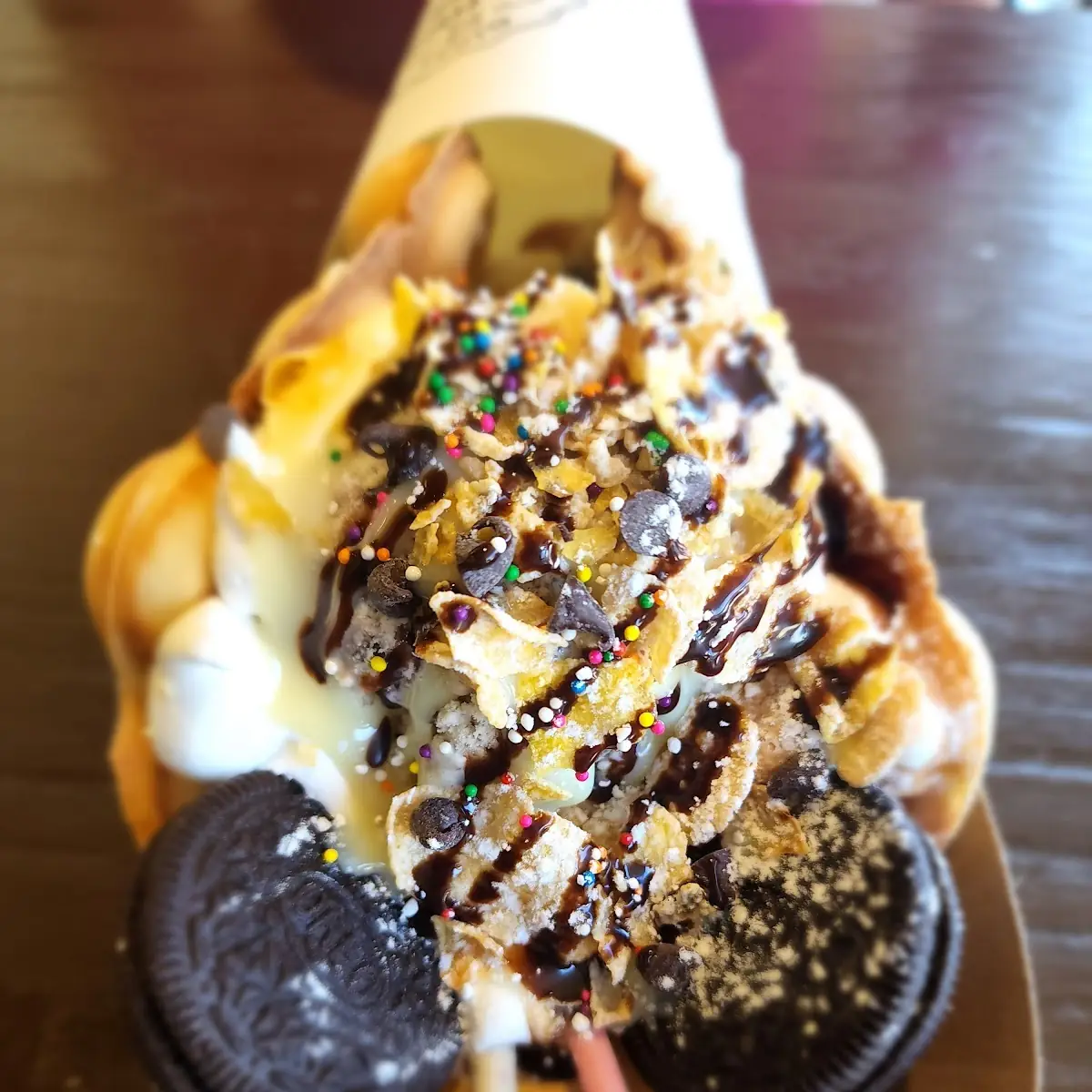 Ice Cream B Waffle w Oreo Cookies